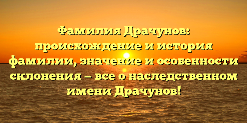 Фамилия Драчунов: происхождение и история фамилии, значение и особенности склонения — все о наследственном имени Драчунов!