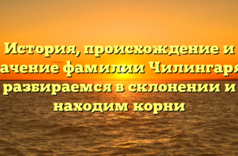 История, происхождение и значение фамилии Чилингарян: разбираемся в склонении и находим корни