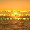 Все о фамилии Акаман: история, происхождение и значение, склонение и интересные факты