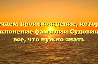 Изучаем происхождение, историю и склонение фамилии Судовиков: все, что нужно знать