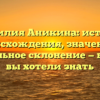 Фамилия Аникина: история происхождения, значение и правильное склонение — все, что вы хотели знать