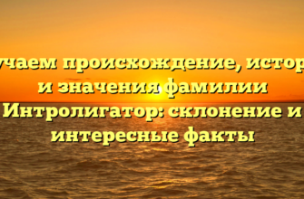 Изучаем происхождение, историю и значения фамилии Интролигатор: склонение и интересные факты