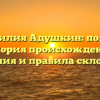 Фамилия Адушкин: полная история происхождения, значения и правила склонения