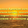 Фамилия Арбеков: история происхождения, значение и характеристики склонения в мужском и женском роде