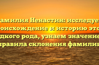 Фамилия Ненастин: исследуем происхождение и историю этого редкого рода, узнаем значение и правила склонения фамилии
