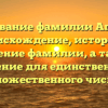 Исследование фамилии Апраскин: происхождение, история и значение фамилии, а также склонение для единственного и множественного числа.