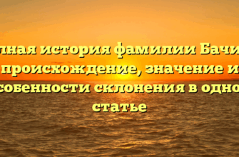 Полная история фамилии Бачило: происхождение, значение и особенности склонения в одной статье