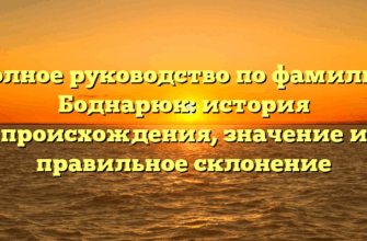 Полное руководство по фамилии Боднарюк: история происхождения, значение и правильное склонение