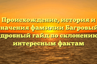 Происхождение, история и значения фамилии Багровый: подробный гайд по склонению и интересным фактам