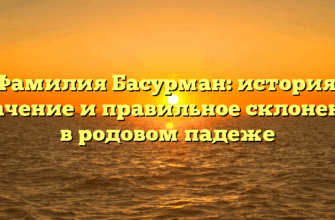 Фамилия Басурман: история, значение и правильное склонение в родовом падеже