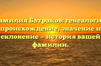 Фамилия Батраков: генеалогия, происхождение, значение и склонение — история вашей фамилии.
