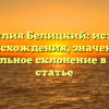 Фамилия Белицкий: история происхождения, значение и правильное склонение в одной статье