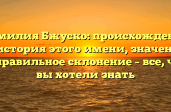 Фамилия Бжуско: происхождение и история этого имени, значение и правильное склонение – все, что вы хотели знать