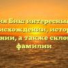 Фамилия Бик: интересные факты о происхождении, истории и значении, а также склонение фамилии