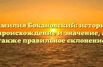 Фамилия Бокановский: история, происхождение и значение, а также правильное склонение