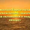 «Фамилия Борко: история происхождения, значение и правила склонения в подробном обзоре»
