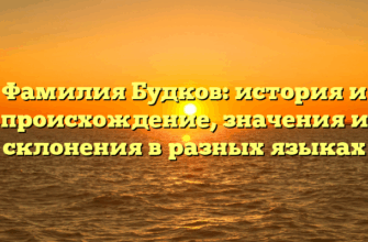 Фамилия Будков: история и происхождение, значения и склонения в разных языках