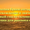 Фамилия Бухих: история, происхождение и значение. Полный гид по склонению фамилии для русского языка