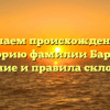 Изучаем происхождение и историю фамилии Барлок: значение и правила склонения