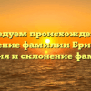 Исследуем происхождение и значение фамилии Бригида: история и склонение фамилии