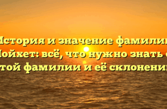 История и значение фамилии Шойхет: всё, что нужно знать об этой фамилии и её склонении