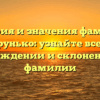 История и значения фамилии Брунько: узнайте все о происхождении и склонении этой фамилии