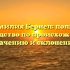 Фамилия Бернел: полное руководство по происхождению, значению и склонению