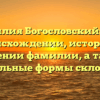 Фамилия Богословский: все о происхождении, истории и значении фамилии, а также правильные формы склонения