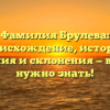 Фамилия Брулева: происхождение, история, значения и склонения — все, что нужно знать!