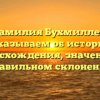 Фамилия Бухмиллер: рассказываем об истории ее происхождения, значении и правильном склонении