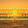 По следам Пашкиных: происхождение, история и значения фамилии, а также правильное склонение