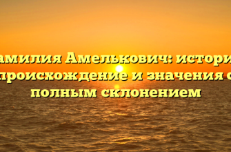 Фамилия Амелькович: история, происхождение и значения с полным склонением