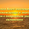 Фамилия Апет: исследование происхождения и значения фамилии с подробным указанием склонения