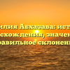 Фамилия Абхазава: история происхождения, значения и правильное склонение