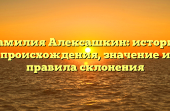 Фамилия Алексашкин: история происхождения, значение и правила склонения